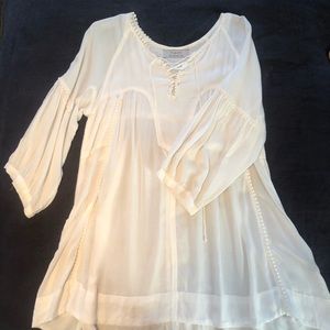 August white cotton cover up / dress
